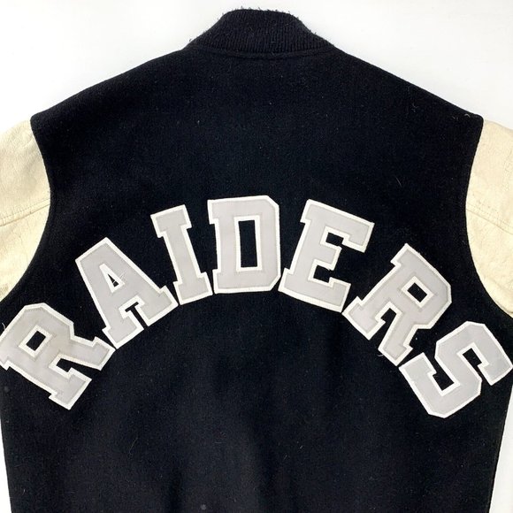 Vintage Chalk Line NFL Los Angeles Raiders AFC Wool Varsity Jacket M READ AS IS - Picture 2 of 14